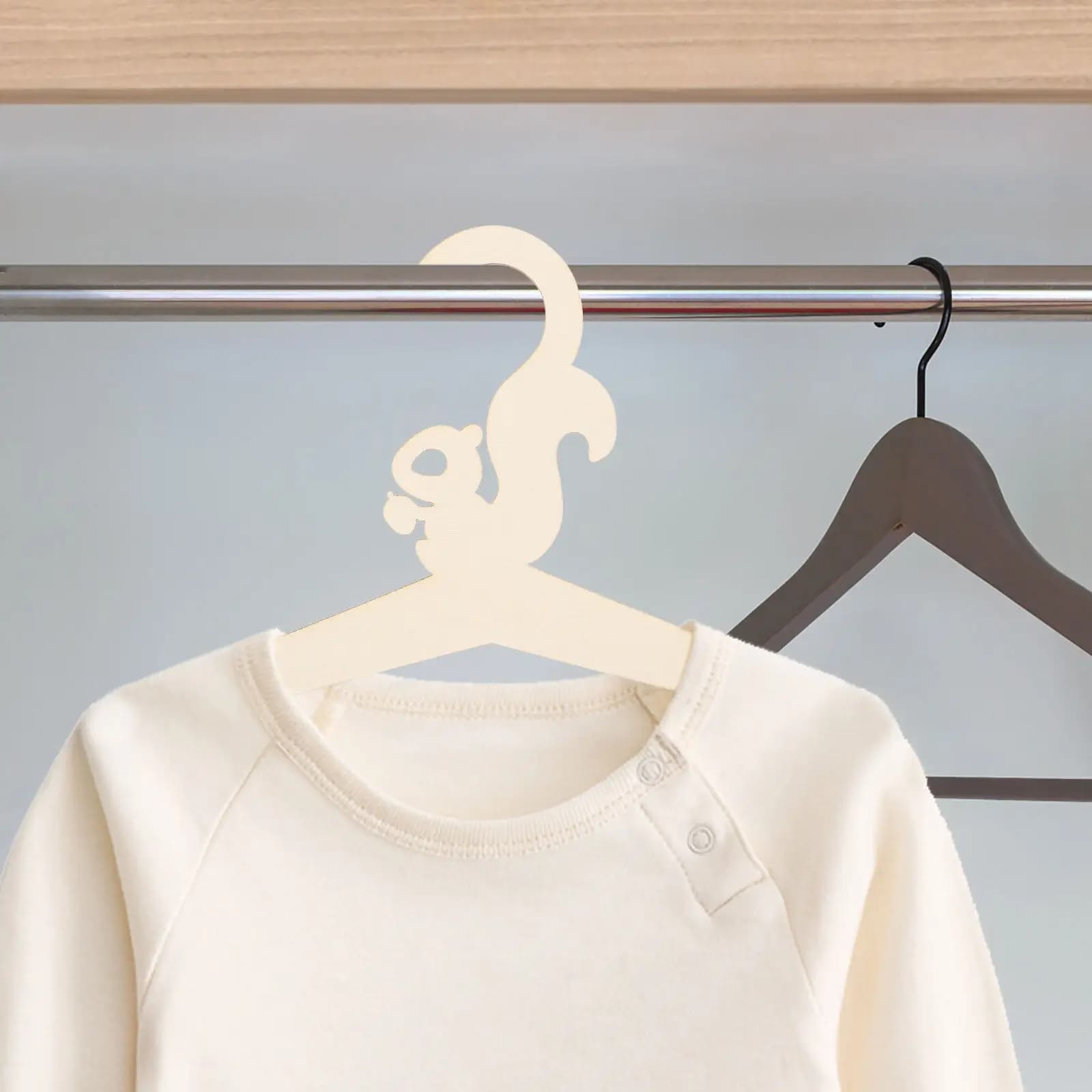 5 Pezzi Ganci Appendiabiti in Legno a Forma di Animali Cartoon, Decorazione Beige, Appendiabiti da Parete