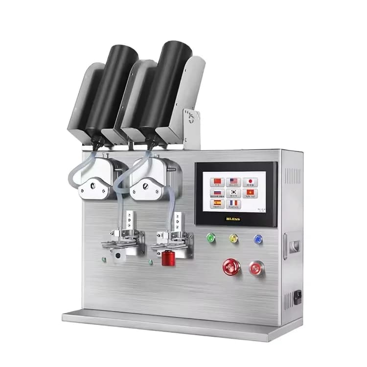 Small automatic glue for UV gel, enamel glue, mascara, lipstick, thread glue, double head, quantitative weigher