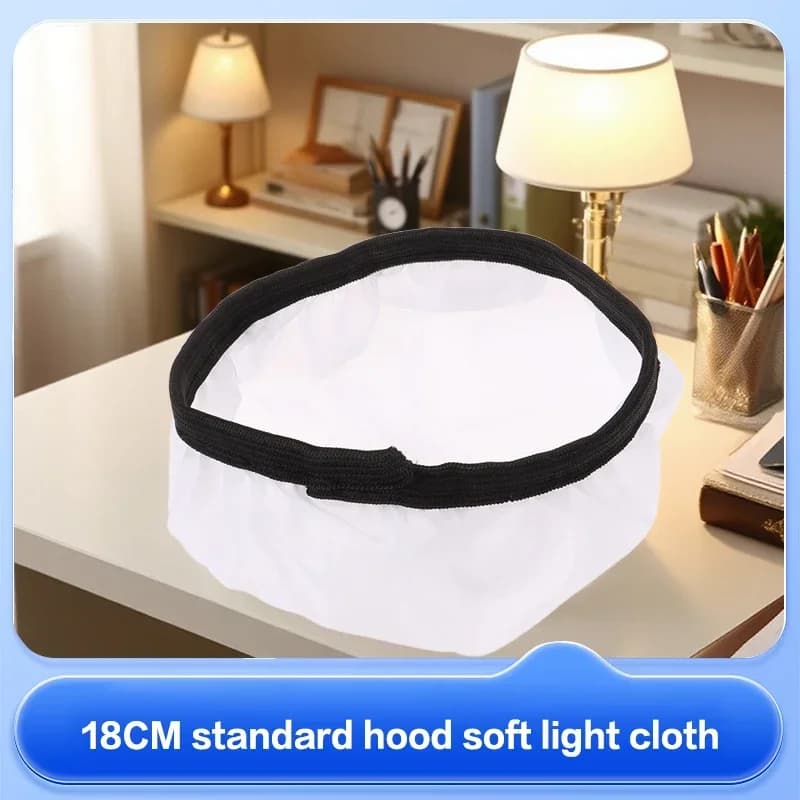 Soft white diffuser panel for photographic light for standard 180 mm stroboscopic reflector