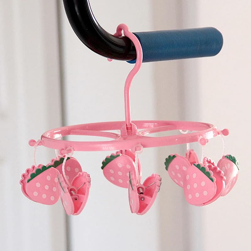 Stendibiancheria in Forma di Fragola, Carino e Pratico, Antivento, per Calzini e Linen Intima, Stendino Domestica in Forma di Cuore