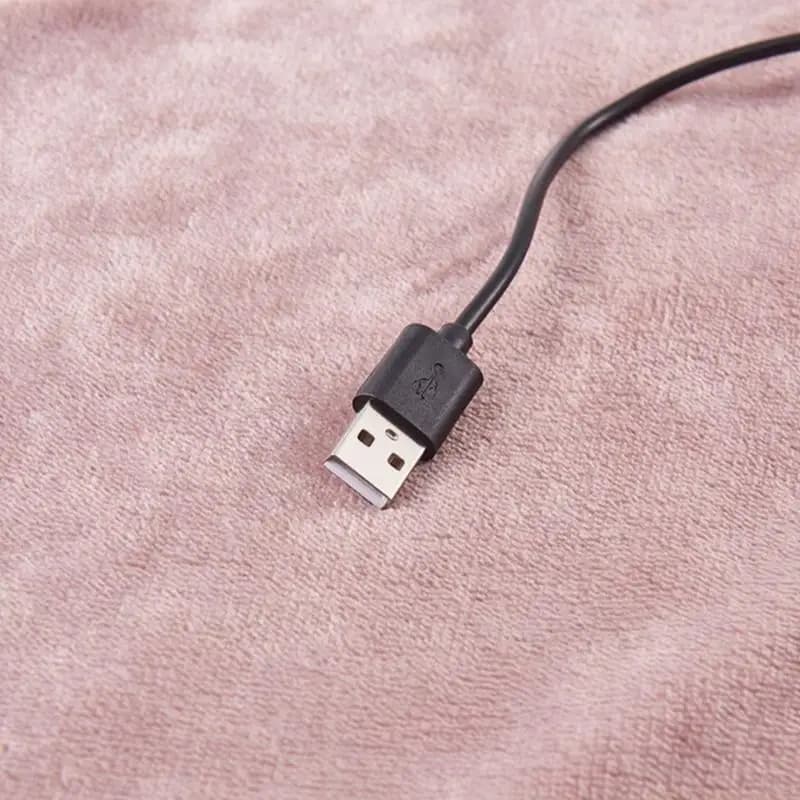 QX2E Pratico cuscino riscaldante Cuscino riscaldante elettrico Coperta riscaldante calda unisex Scialle riscaldante USB per