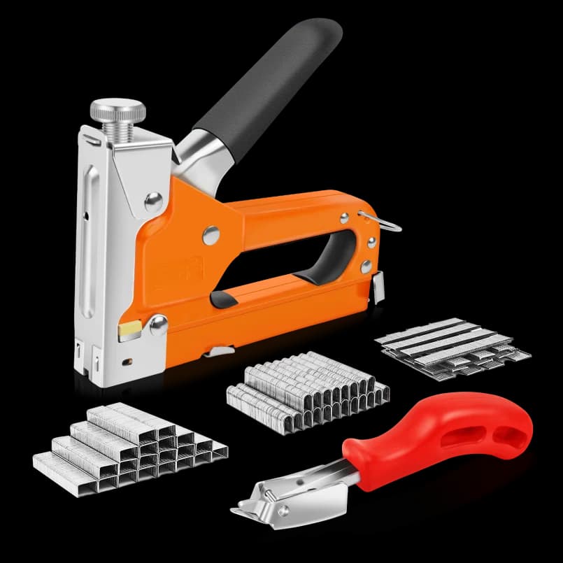 3 in 1 Nail Stapler Gun With 3000 Staples & Staple Remover Tool Kit Stapler for Wood Fabric Stapler Home Repair DIY Tool Kit