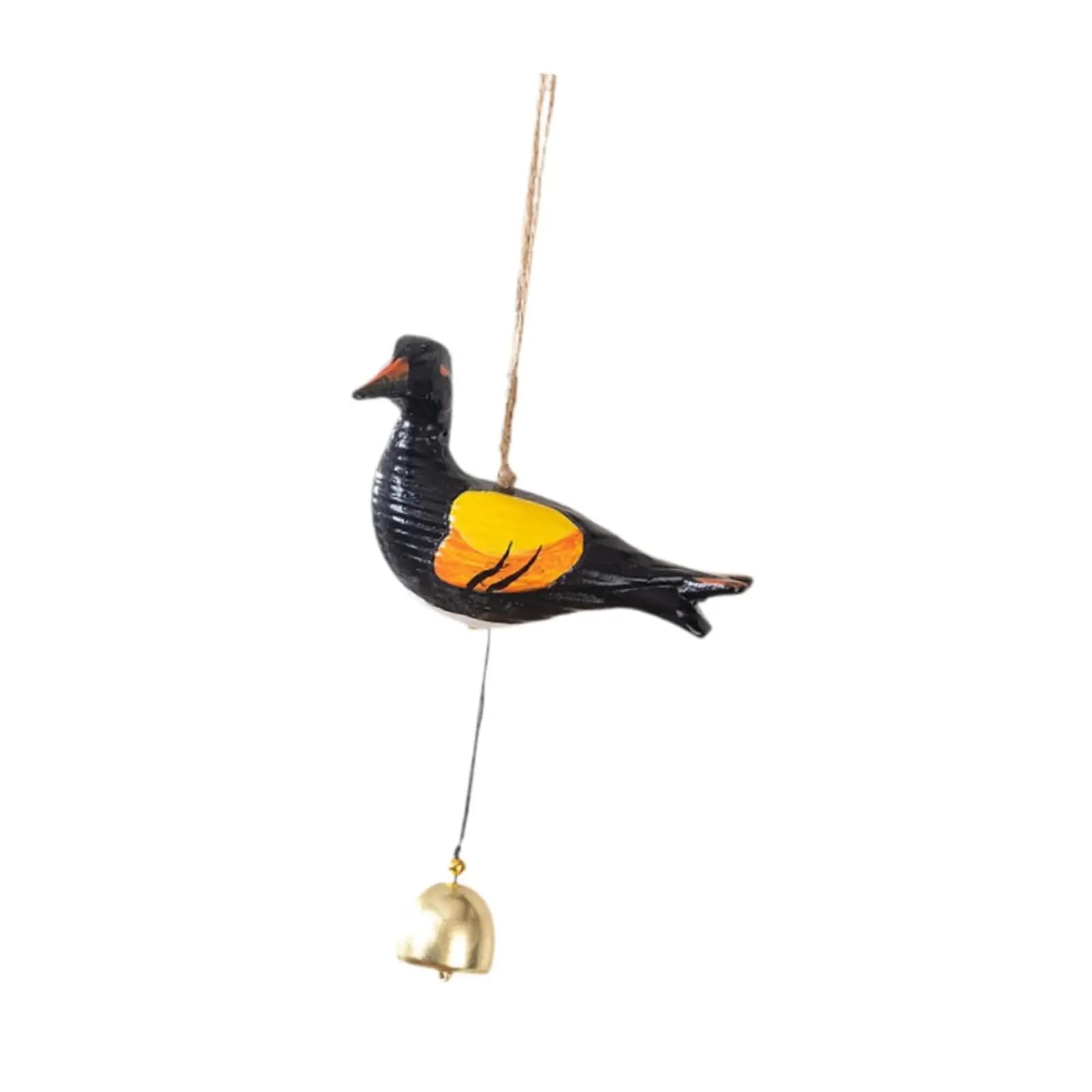 Wind Chime Bird Shaped Wall Hanging Decoration Pleasant Sound for Modern Houses Autumn Decor