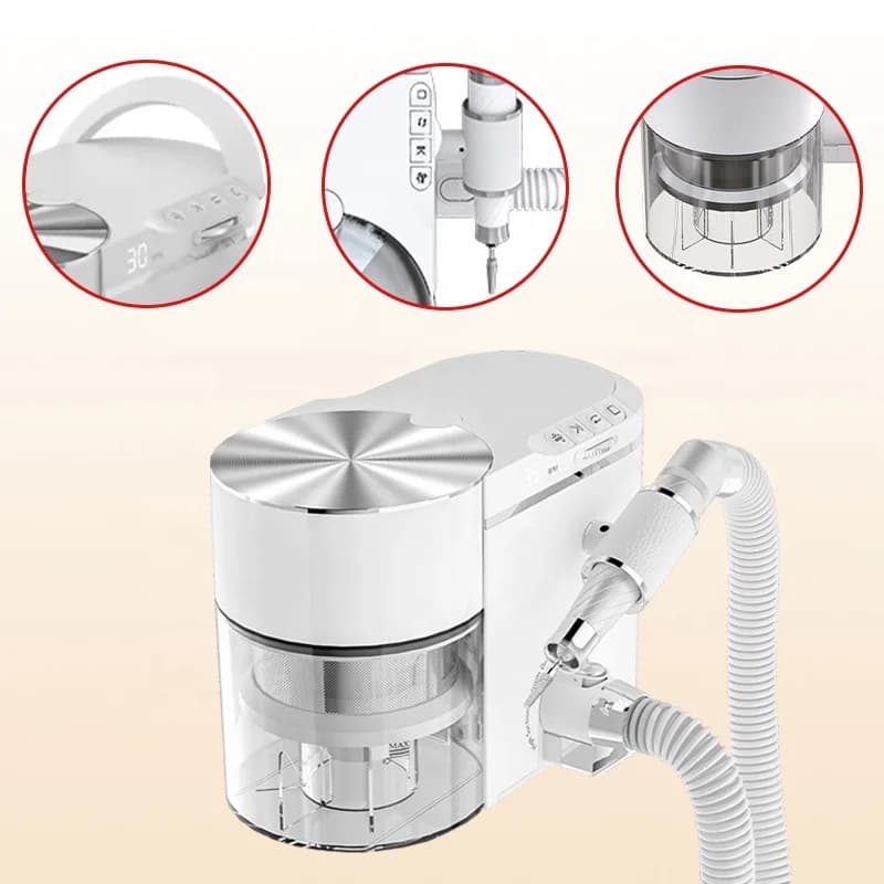 2032 OEM 200W 2-in-1 Manicure Vacuum Cleaner 35000RPM Nail Drill + Table Nail Dust Collector Machine Professional for Nail Salon