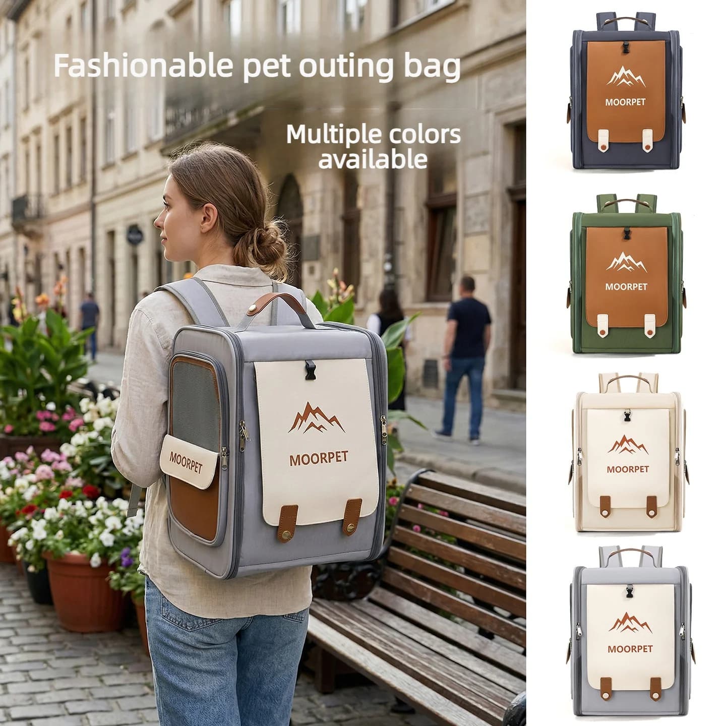 Outdoor pet backpacks, portable travel backpacks, breathable mesh backpacks, small dog carriers, cat backpacks