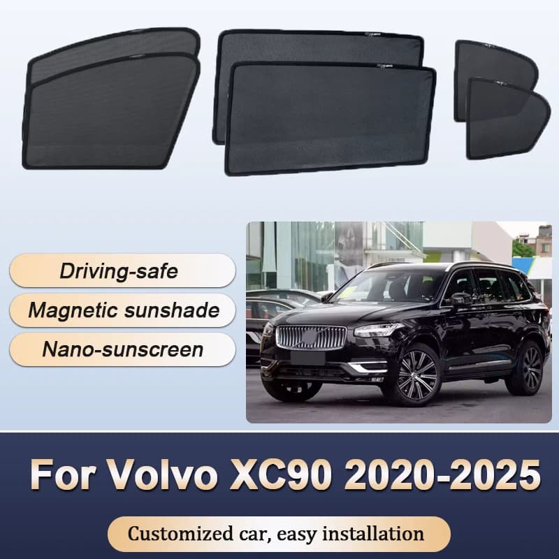 Parasole per Volvo XC90 B5 B6 2020-2025, Tendine Magnetiche Isolanti dal Calore, Visiera per Finestrini, Accessori Auto