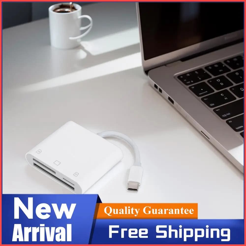 Adattatore 3 in 1 da USB-C a CF/SD/TF, Lettore di Schede di Memoria USB-C Compatto per Fotocamera, per iPad iPhone 15 MacBook