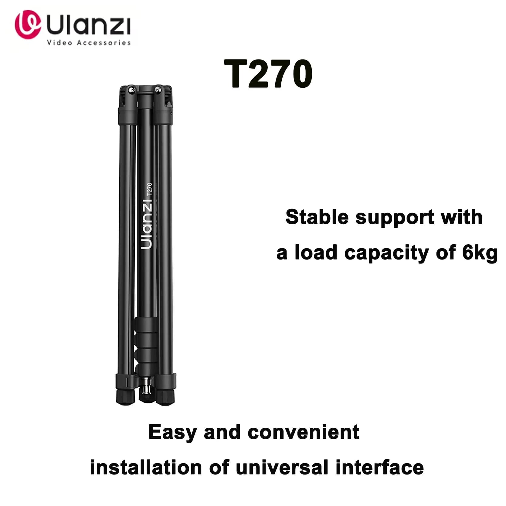 Treppiede originale Ulanzi T270 Giraffa 2m7 Staffa Micro Treppiede per fotocamera reflex Illuminazione da studio Luce supplementare