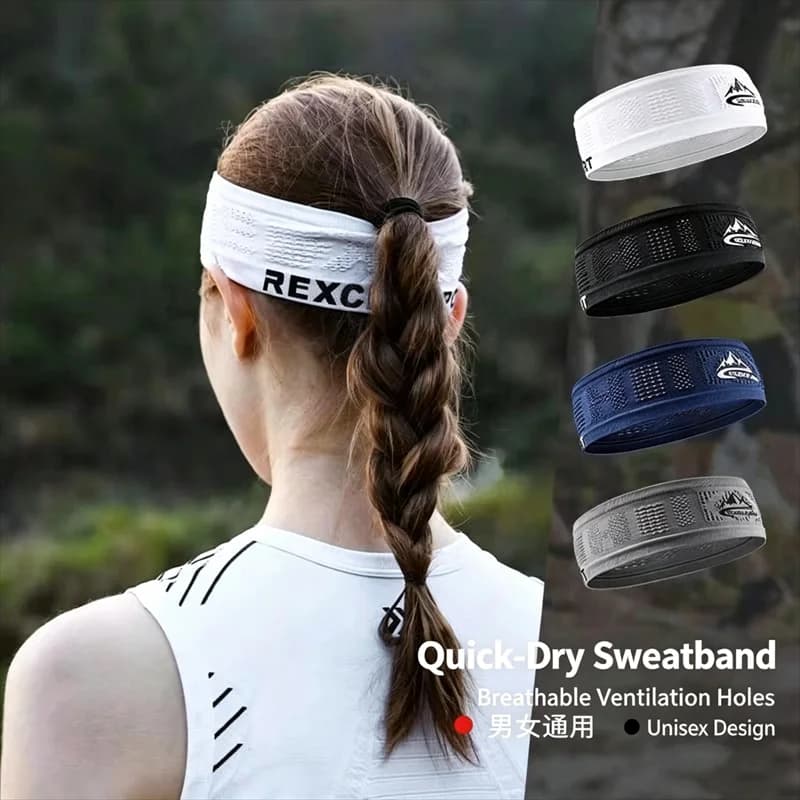 Stretchy Sports Headband Running Jog Yoga Gym Sweatband Anti Slip Women Men Lightweight Fitness Breathable Sweat-absorbent Belt