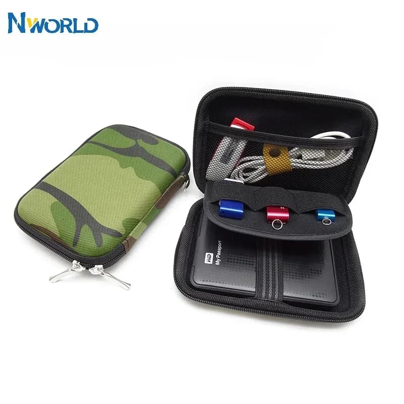 Custodia per custodia Nworld per Power Bank da 2.5 pollici verde militare USB esterno WD seagate HDD Hard Disk Drive proteggi custodia