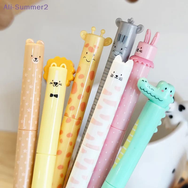Set di penne gel cancellabili per scuola e ufficio da 4/8 pezzi, design simpatico a forma di animale, ideale per una scrittura fluida, ottimo come regalo di compleanno e per le festività
