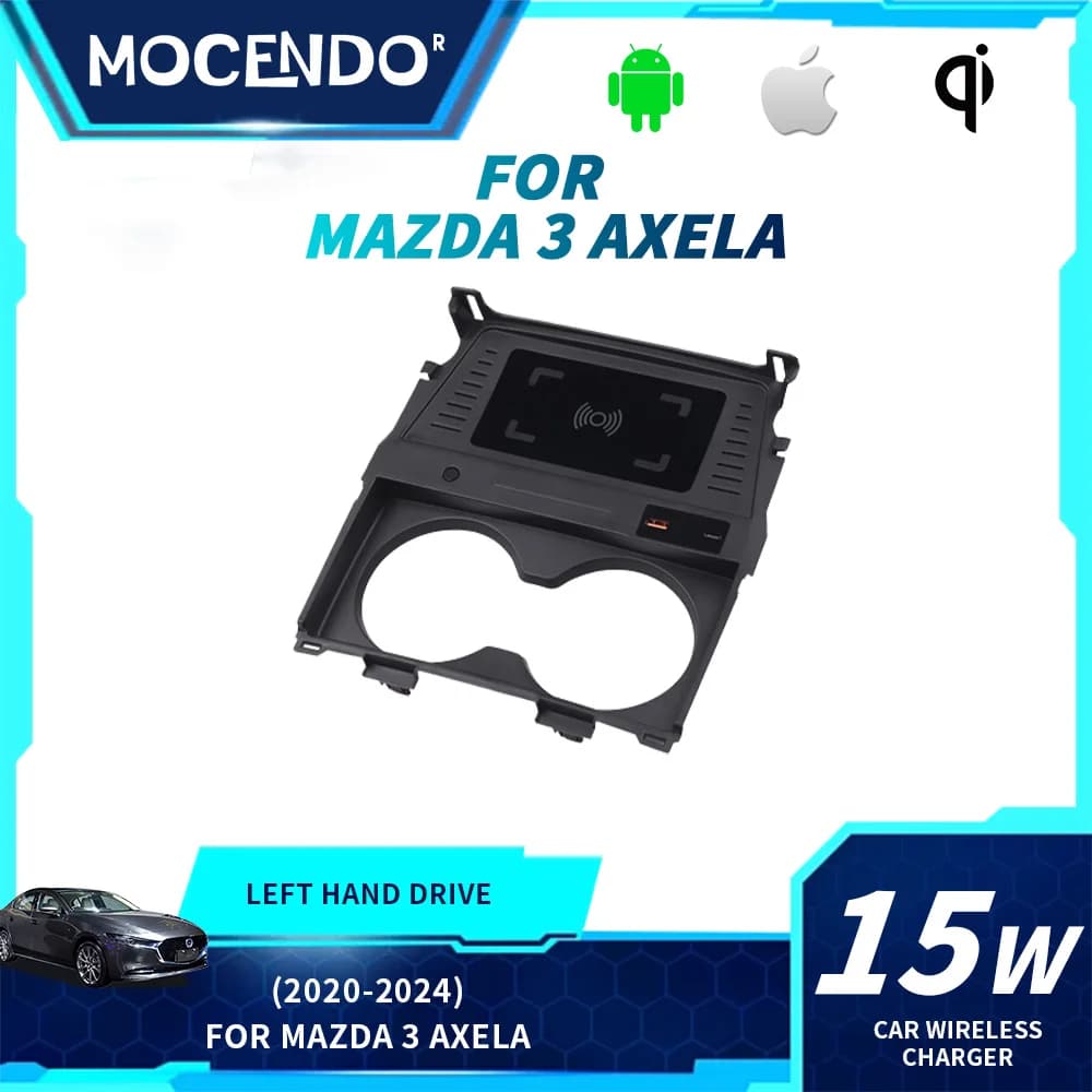 Wireless Charger for Mazda 3 Axela BP 2020-2024, Auto Phone Support with Quick Charging, Special Electronic Auto Accessories