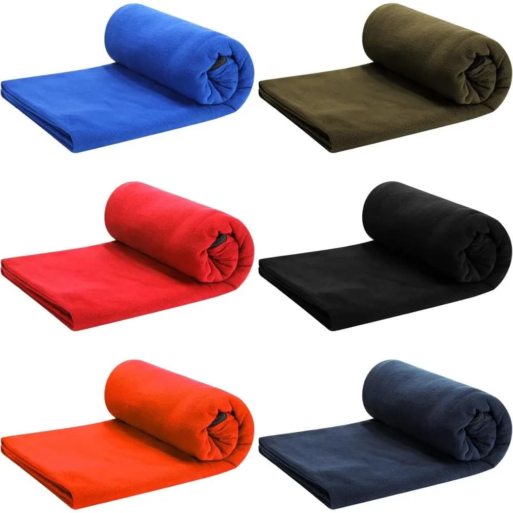 Set of 6 Thermal Bags for Adults, 180 x 80 cm with Hinge, Camping and Travel Lights, Assorted Colors