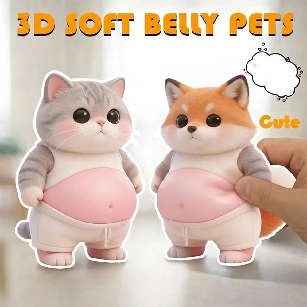 2PCS Cute Chubby Animal Door Stopper Soft Rubber Self Adhesive 3D Belly Stickers Mute Design Soft Silicone Door Guard Home