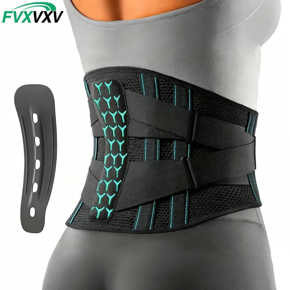 1PCS Adjustable Back Brace for Lower Pain Relief, Lumbar Support Belt with Steel Stays Breathable Mesh for Gym Running Cycling