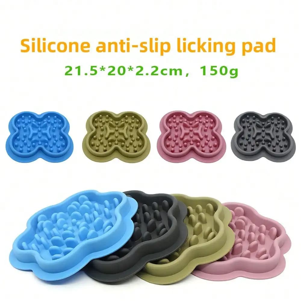 Ciotola per animali domestici in silicone floreale con design anti-ingozzamento per alimenti secchi e umidi