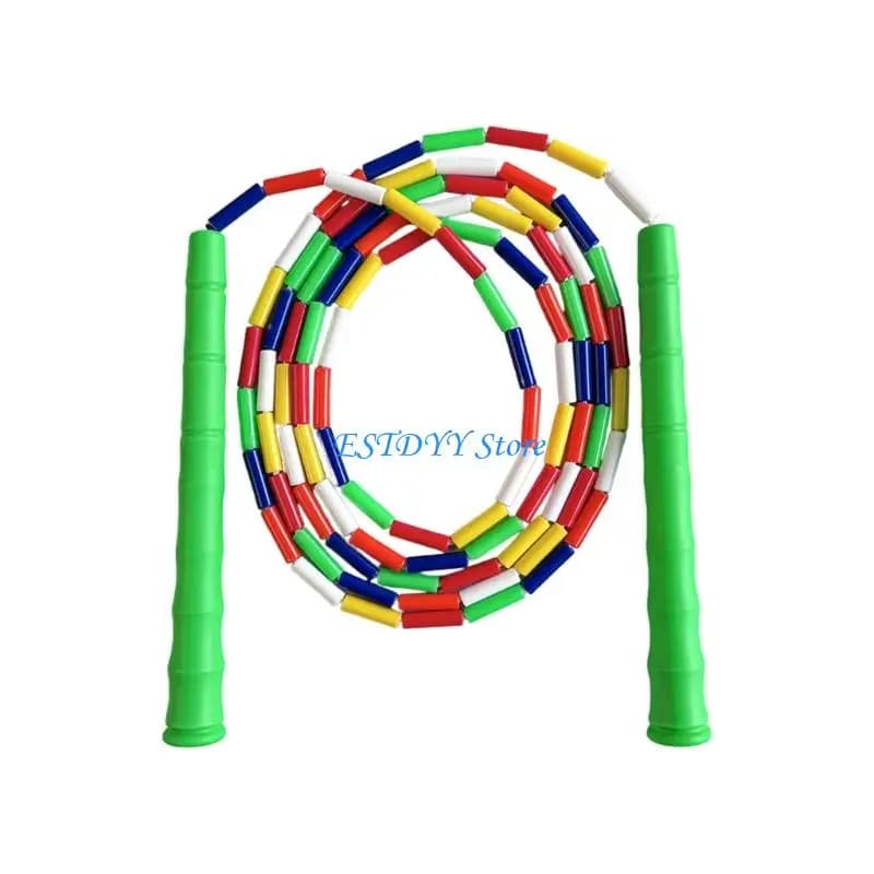 G6DE Regulable Colorful Beads Jump Rope With Nonslip Handle Durability Jump Rope
