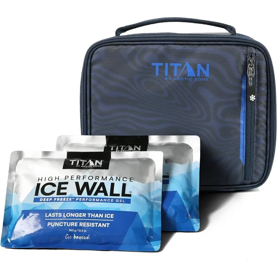 Portapranzo freddo Titan Frigo con 2 pareti di ghiaccio da 350 g, onda scura