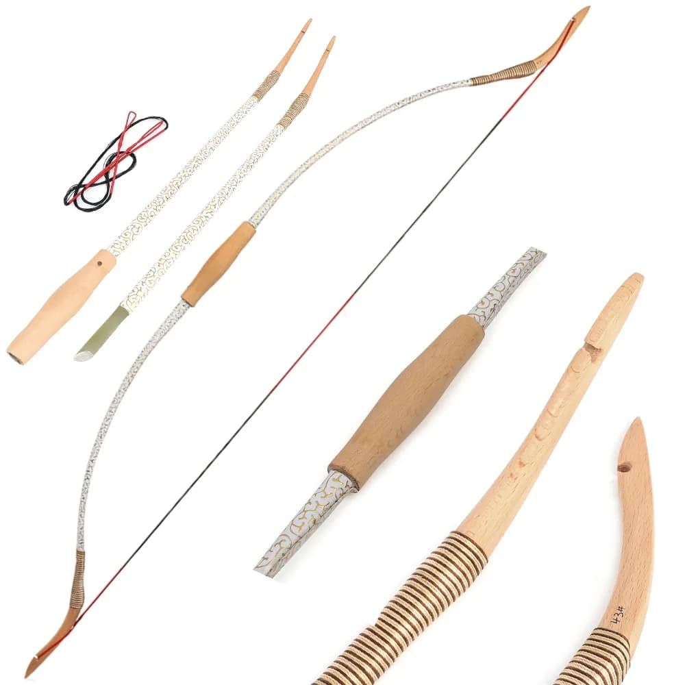 Arco tradizionale da 53 pollici 20-40 libbre Tiro con l'arco Takedown Arco diviso Arco lungo Sinistra/Destra Tiro all'aperto Caccia Bersaglio Accessori