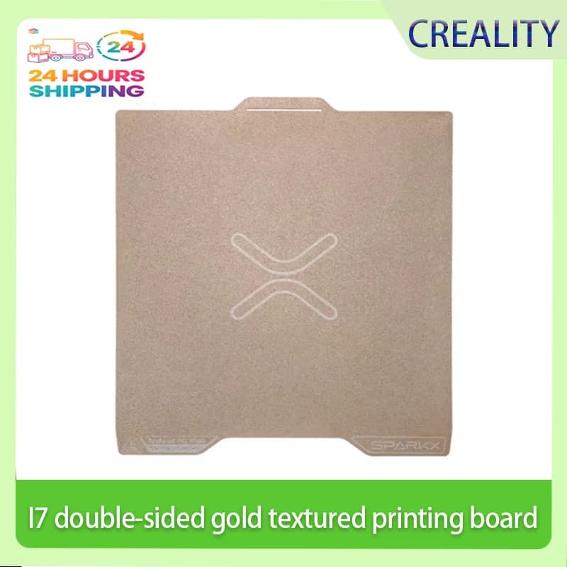Creality SPARKX I7 Dual-Texture PEI Plate Build Plate Heated Bed Printing Board Dual PEI Sheet Gold Platform for I7 3D Printer