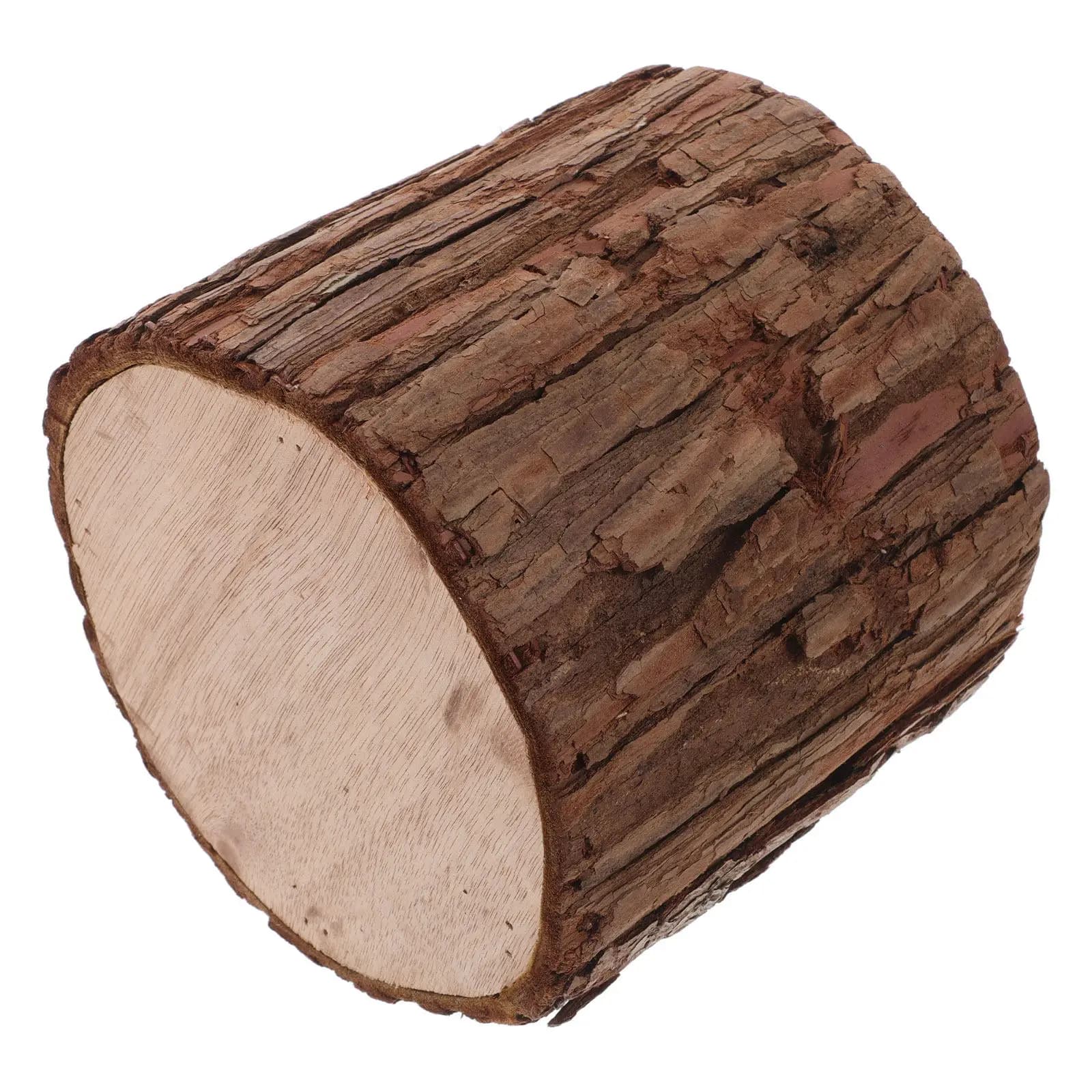 Decorazioni in Legno Realistico a Forma di Ceppo d'Albero, Portacandele Tealight, Centrotavola Rustico, Decorazioni da Tavola Artificiali