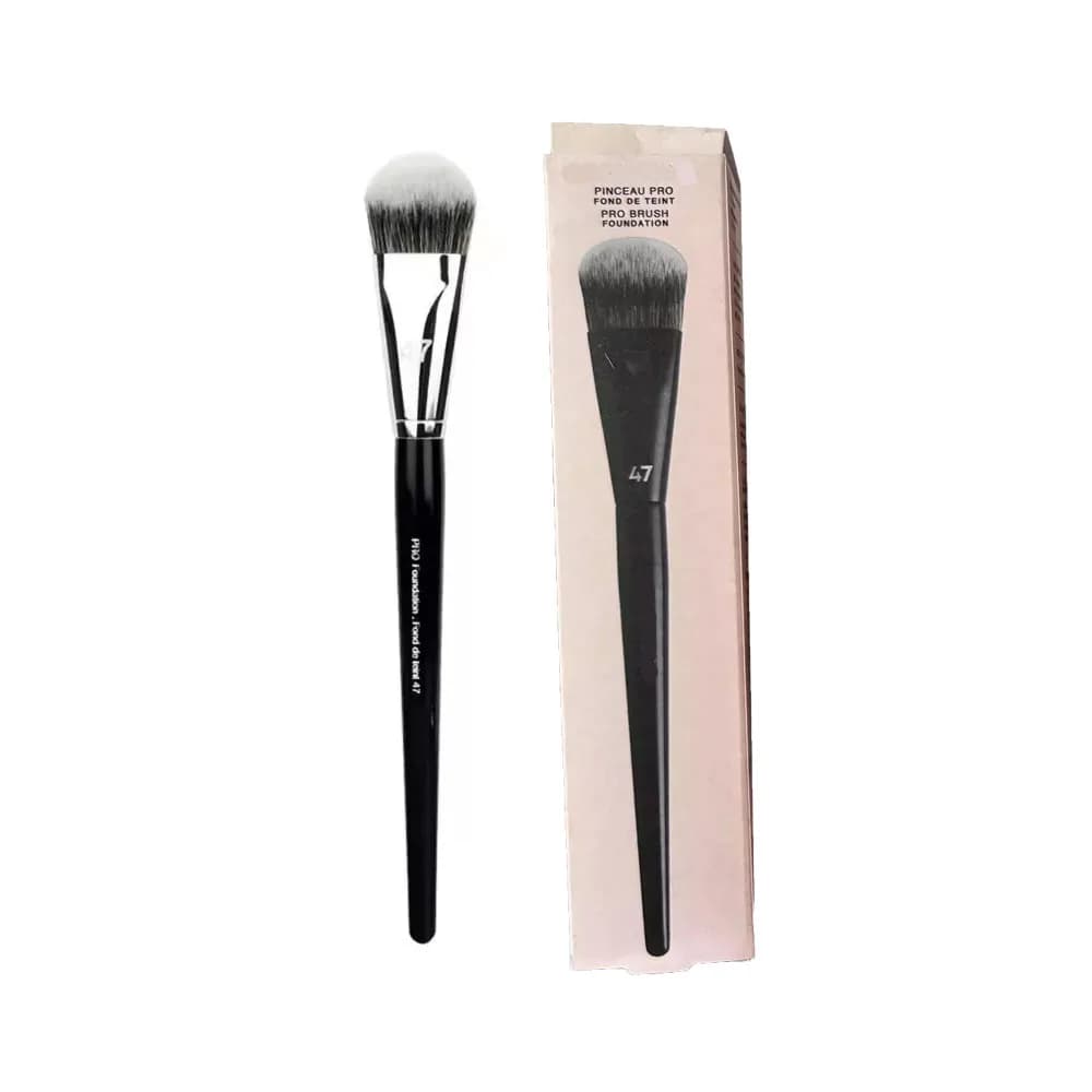 Pennello Professionale N. 47 per Fondotinta Liquido e Ombretto, Strumento di Bellezza per il Trucco del Viso Femminile