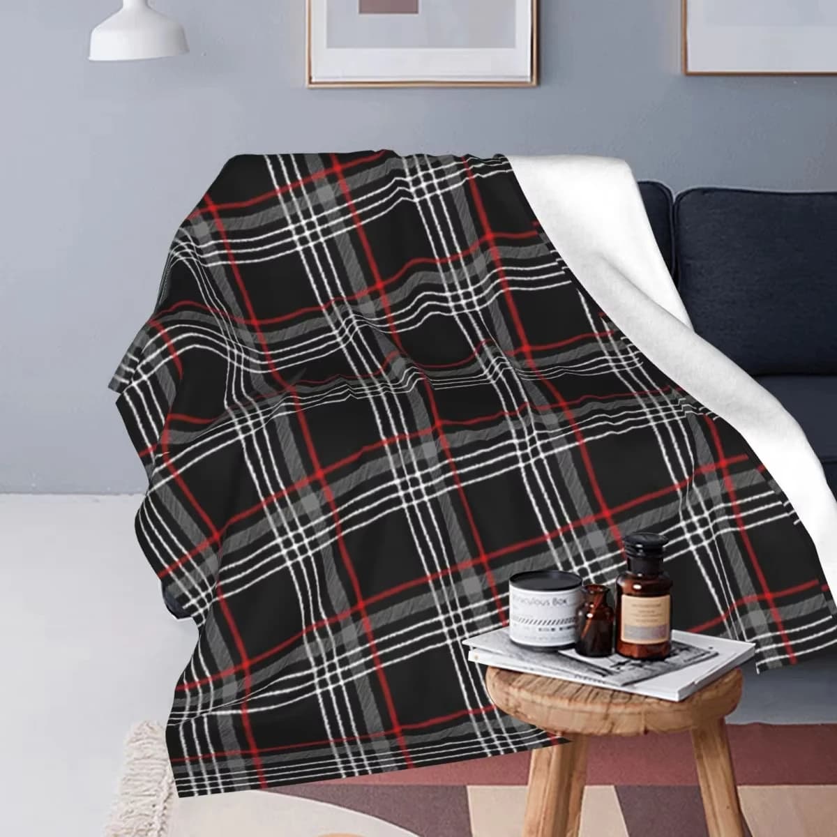 Coperta in flanella scozzese - morbida e calda | Copriletto per letto, soggiorno, picnic, divano da viaggio