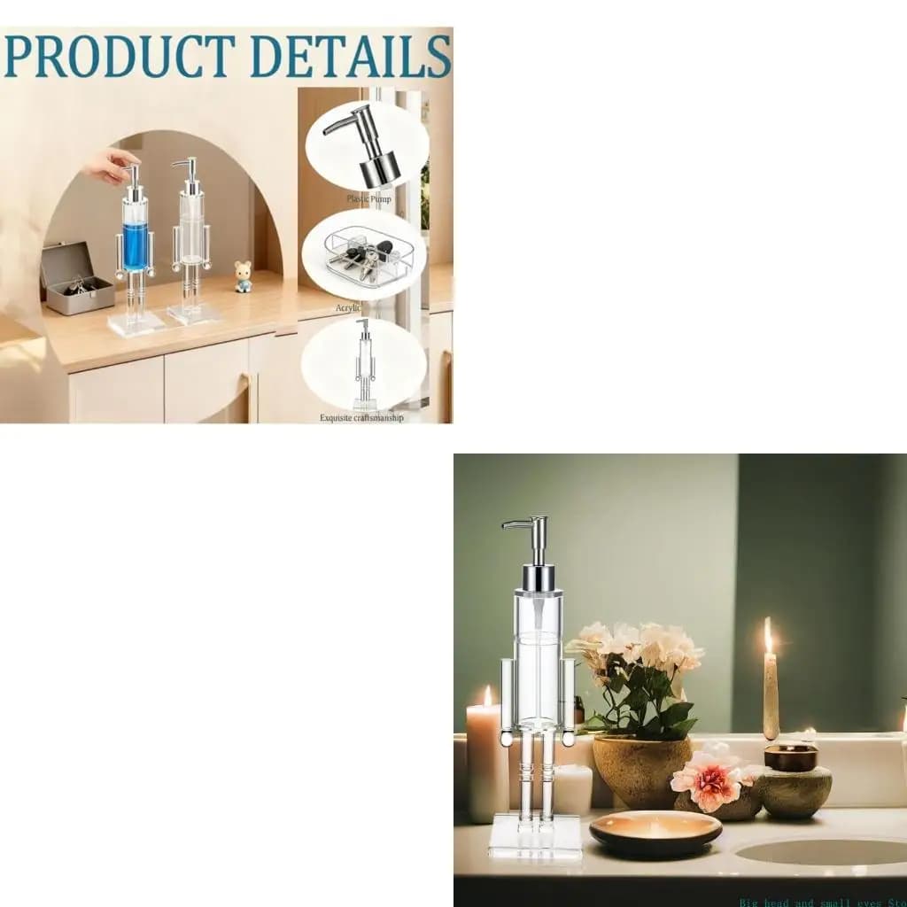 581C Festival Nutcrackers Liquid Soap Dispenser with Pump Design Visible Soap Bottle