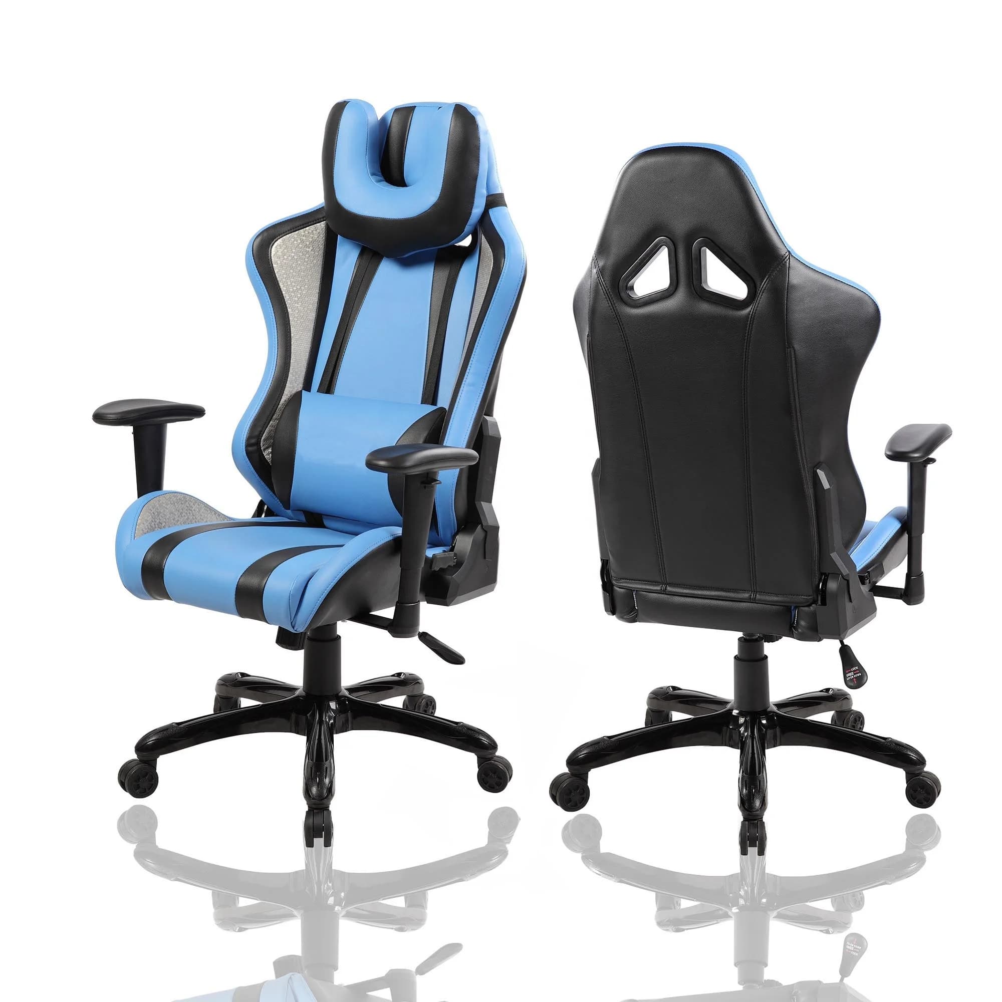 Ergonomic Swivel Gaming & Office Chair with Wheels and Lumbar Support