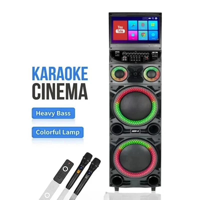 Portable Karaoke Machine, GD-1415, 15.4 Inch Touch Screen, Karaoke Sound System, Intelligent System