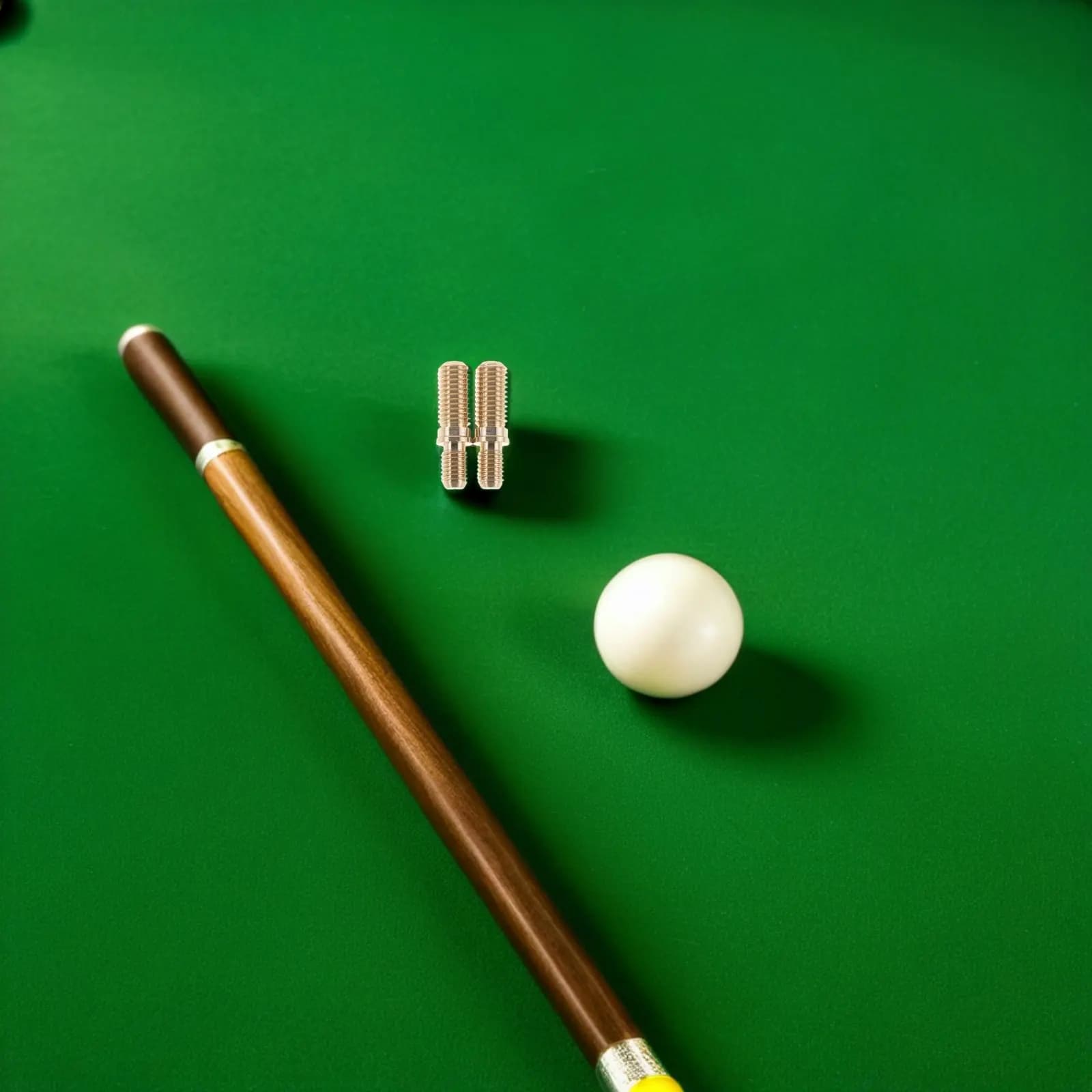 Pool Cue Joint Connector Screws 2Pcs Copper Billiard Stick Repair Extension Hardware Accessories