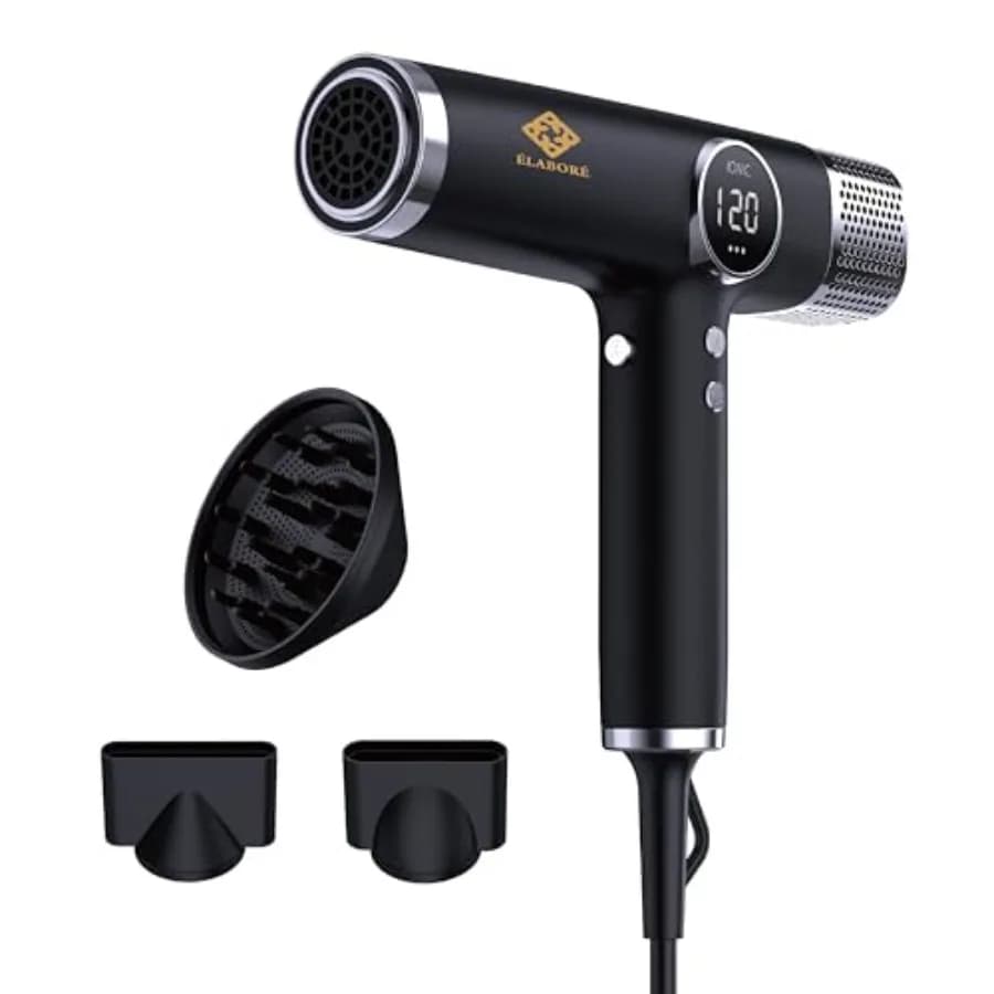 T1 hairdryer for domestic use, ceramic coating, matt black, ultra fast drying with ion technology