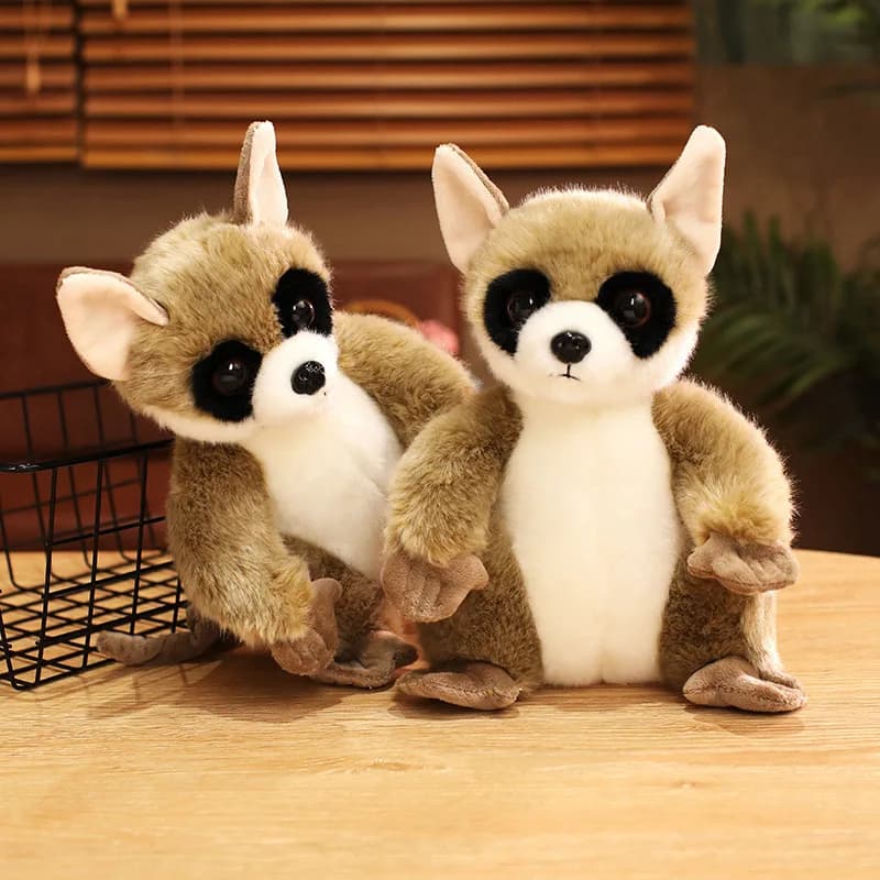 24cm Cute Big Eyed Lemur Plush Toy Realistic Lemur Stuffed Animal Doll Forest Animal Zoo Souvenirs Birthday Gift