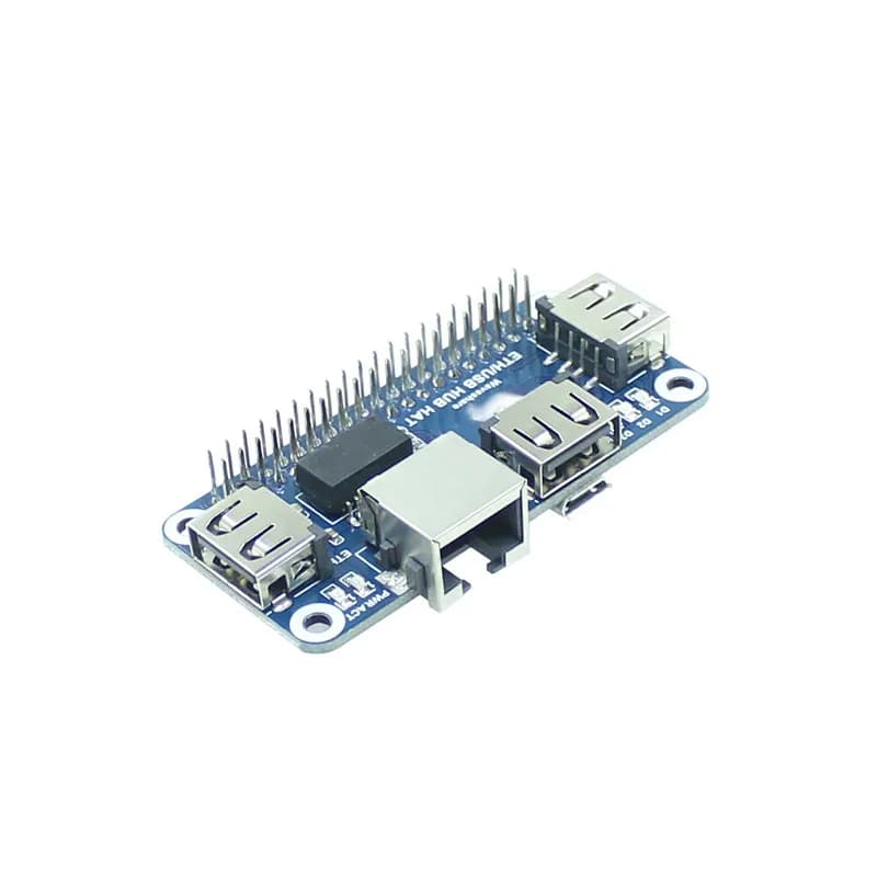 Raspberry Pi Zero W/2 W Ethernet & USB HUB HAT - 10/100M LAN RJ45 + 3-Port USB 2.0 Expansion Board for Home Assistant