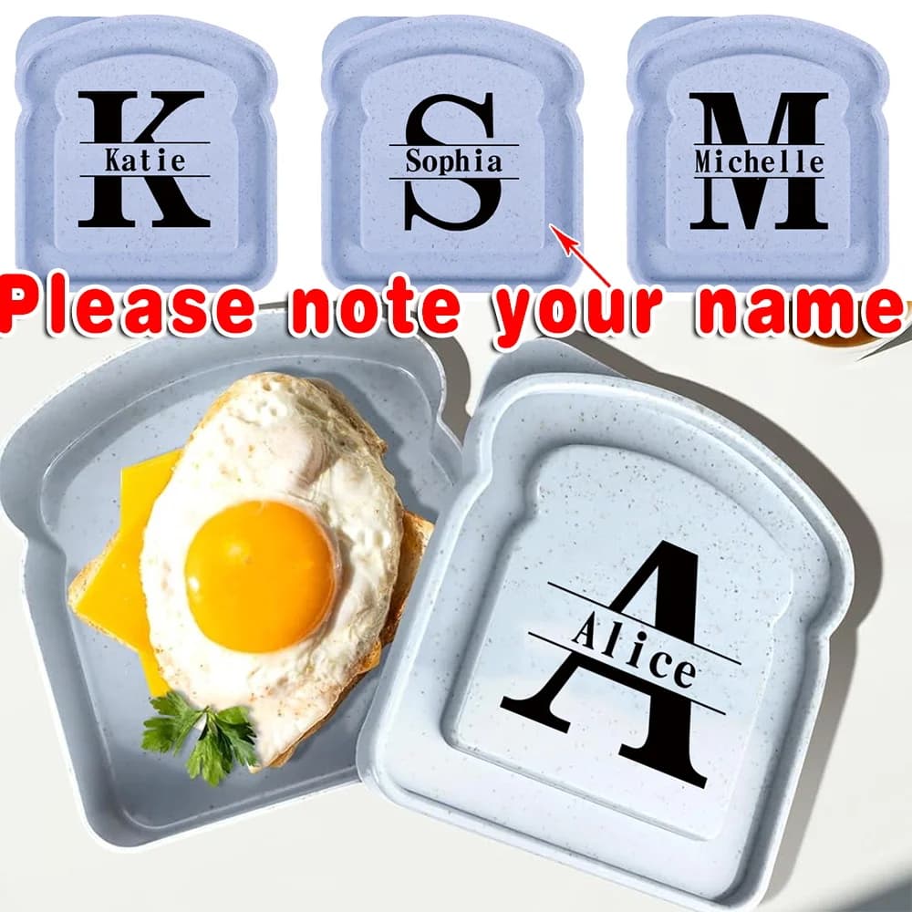 Nome personalizzato Toast Conservazione della freschezza Panino Pane Bento Contenitore Borsa da pranzo portatile per picnic Organizzatore di stoccaggio dei pasti Fai da te