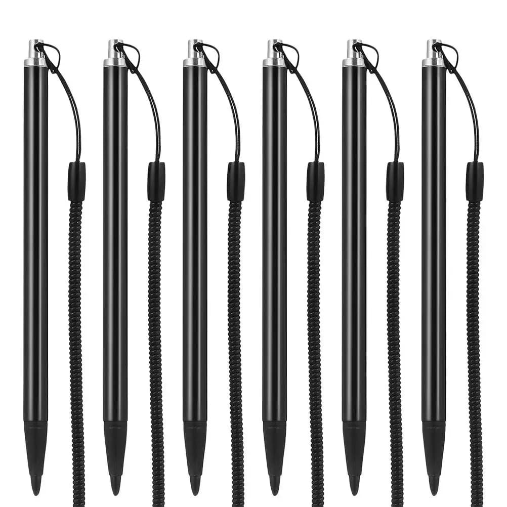 6 pezzi di penne stilo resistenti in metallo, strumento di precisione per scrittura e disegno con cavo anti-smarrimento per tablet con touch screen