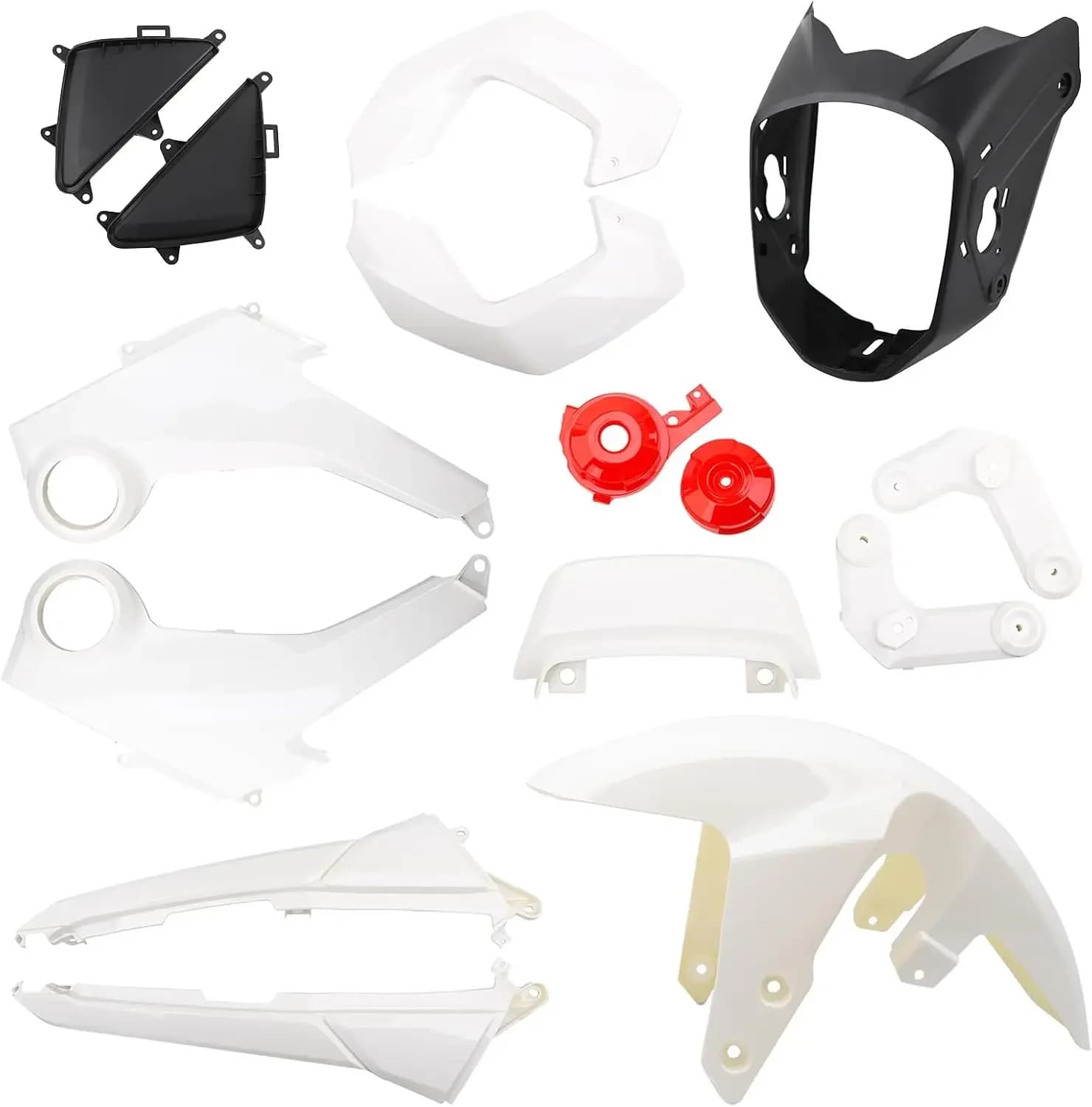 Kit Carene Moto Compatibili con Honda Grom MSX 125 2013-2016, Colore Bianco