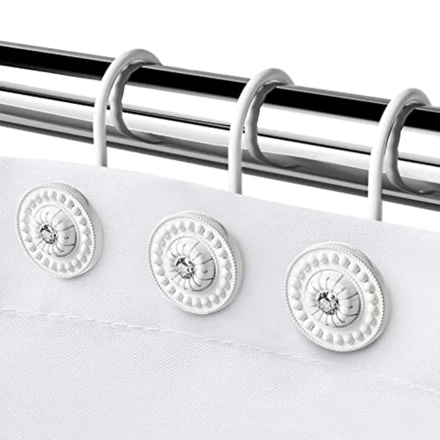 Ganci per Tenda Doccia, Anelli Antiruggine per Tenda Doccia, Ganci Decorativi in Metallo per Tenda Doccia