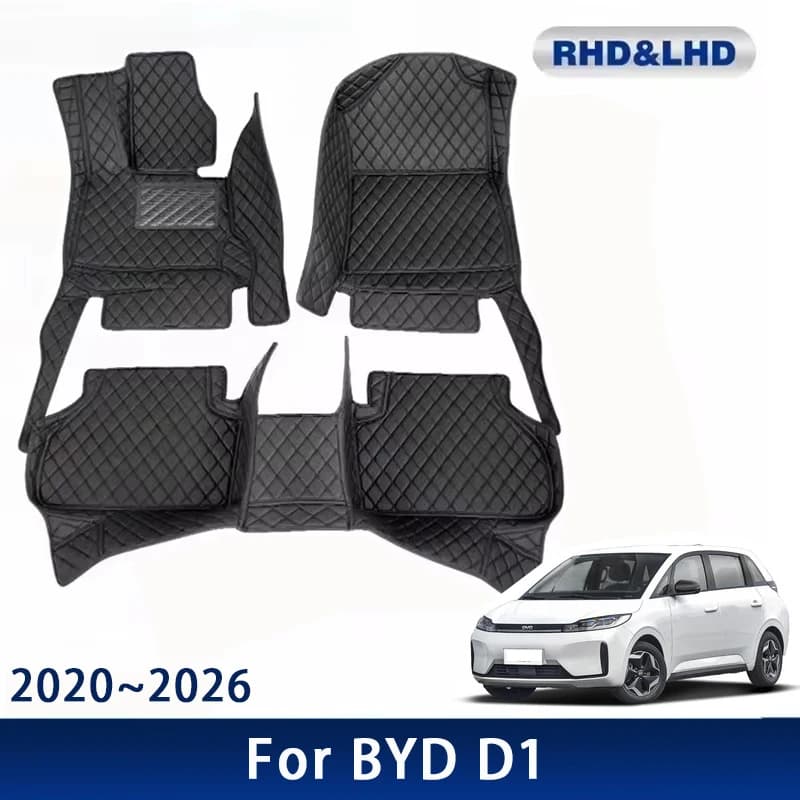 Tappetini auto Per BYD D1 EV 2020 2021 2022 2023 2024 2025 2026 Impermeabile Personalizzato Auto Rilievi Del Piede Tappeto Accessori Interni