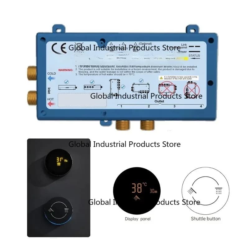 Miscelatore Doccia Digitale WiFi con APP, Sistema Doccia da Bagno, Set Doccia Incassato THC