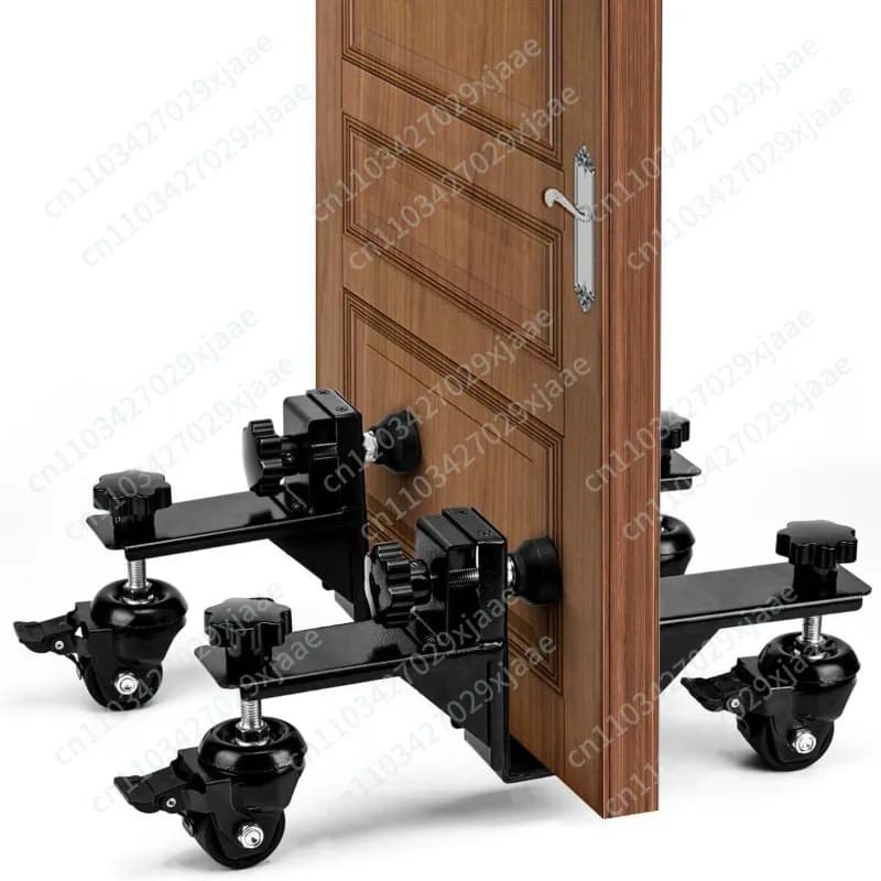 2 wheel door panel trolley, with roller conveyor, for heavy duty