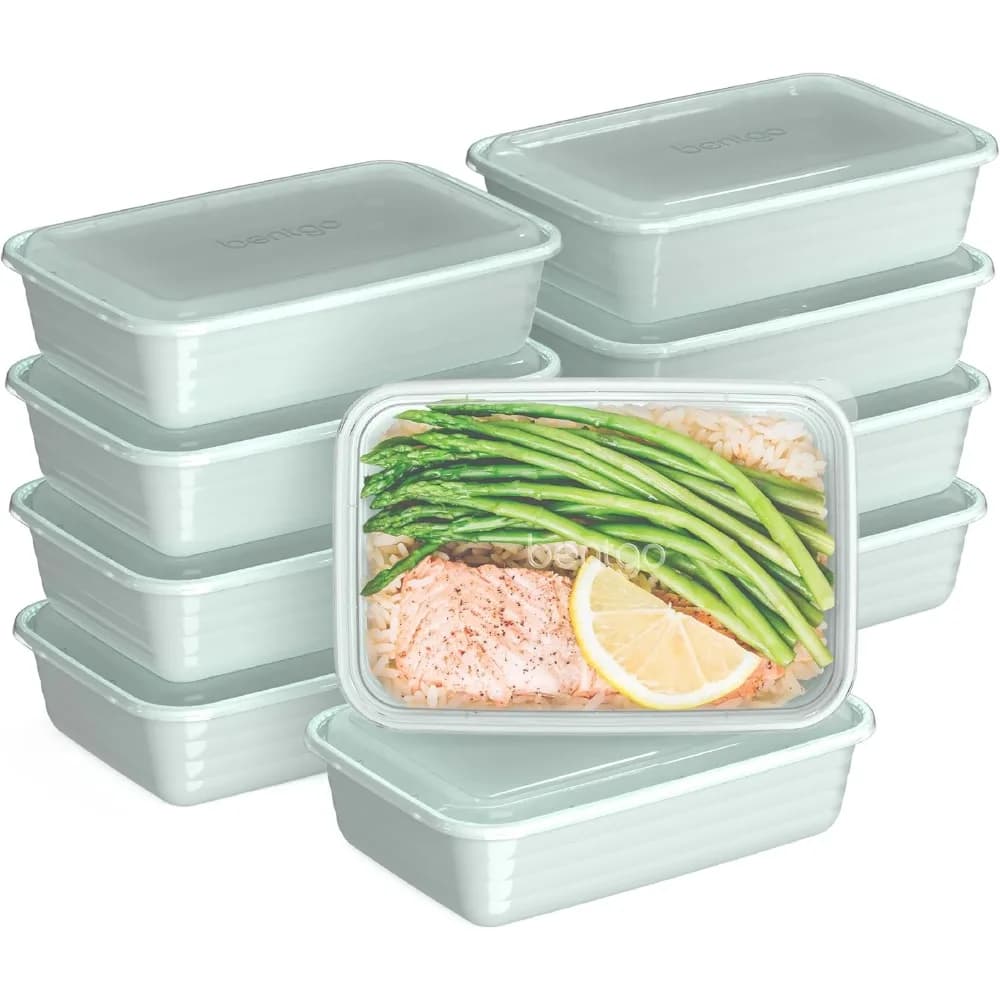 Contenitori riutilizzabili per la preparazione dei pasti da 20 pezzi, 1 scomparto, con coperchi, PFAS, senza BPA, per microonde, lavabili in lavastoviglie