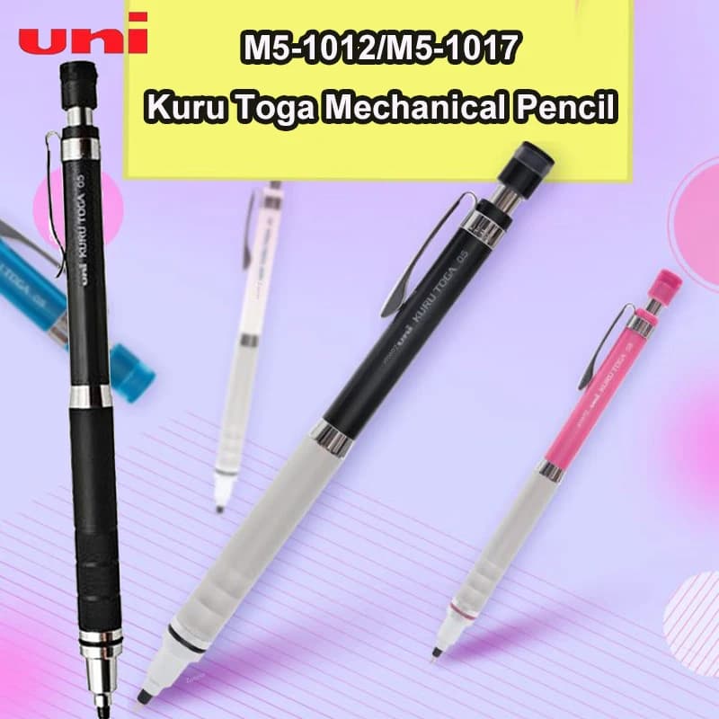 Japan uni Mechanical Pencils KURU TOGA 0.3/0.5mm Self-turning Lead Never Dull Copper Chuck Drawing Pencil Metal Rod Quality Tool