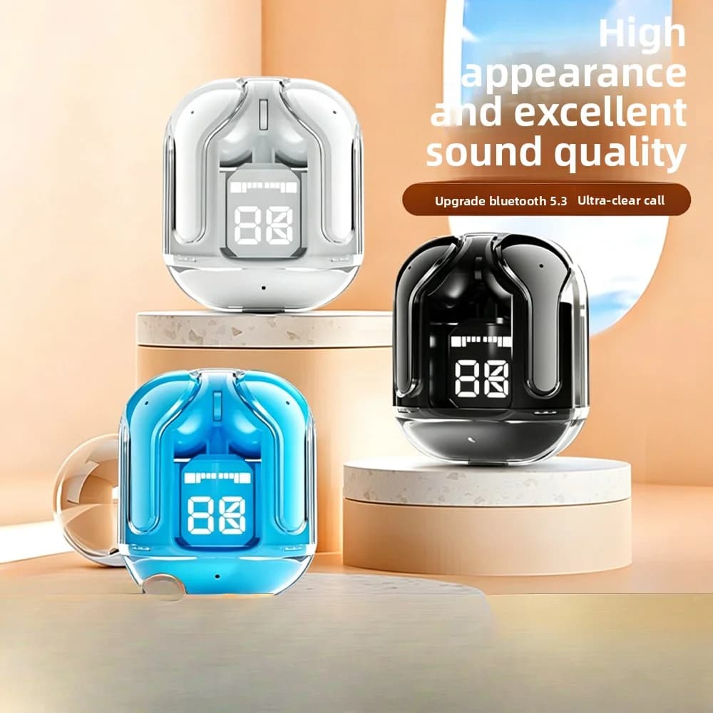 Wireless noise-cancelling in-ear Bluetooth earphones, sports style, long battery life, high sound quality, portable earphones