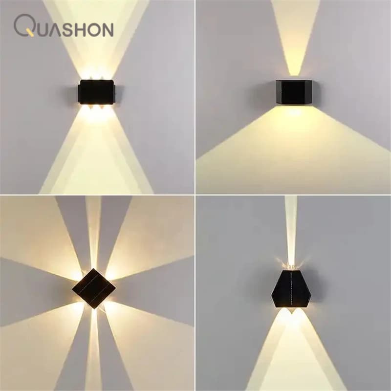 Applique da parete solare a LED per esterni ABS Garden IP54 decorazione impermeabile applique da parete pannello solare su e giù lampada da parete lampioni