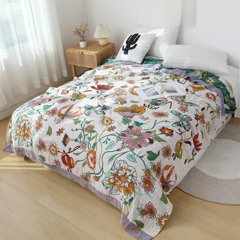 Set Three Pieces in Pure Cotton: Multilayer cover, Bed linen, Federa, Cover, Casual cover, House textile