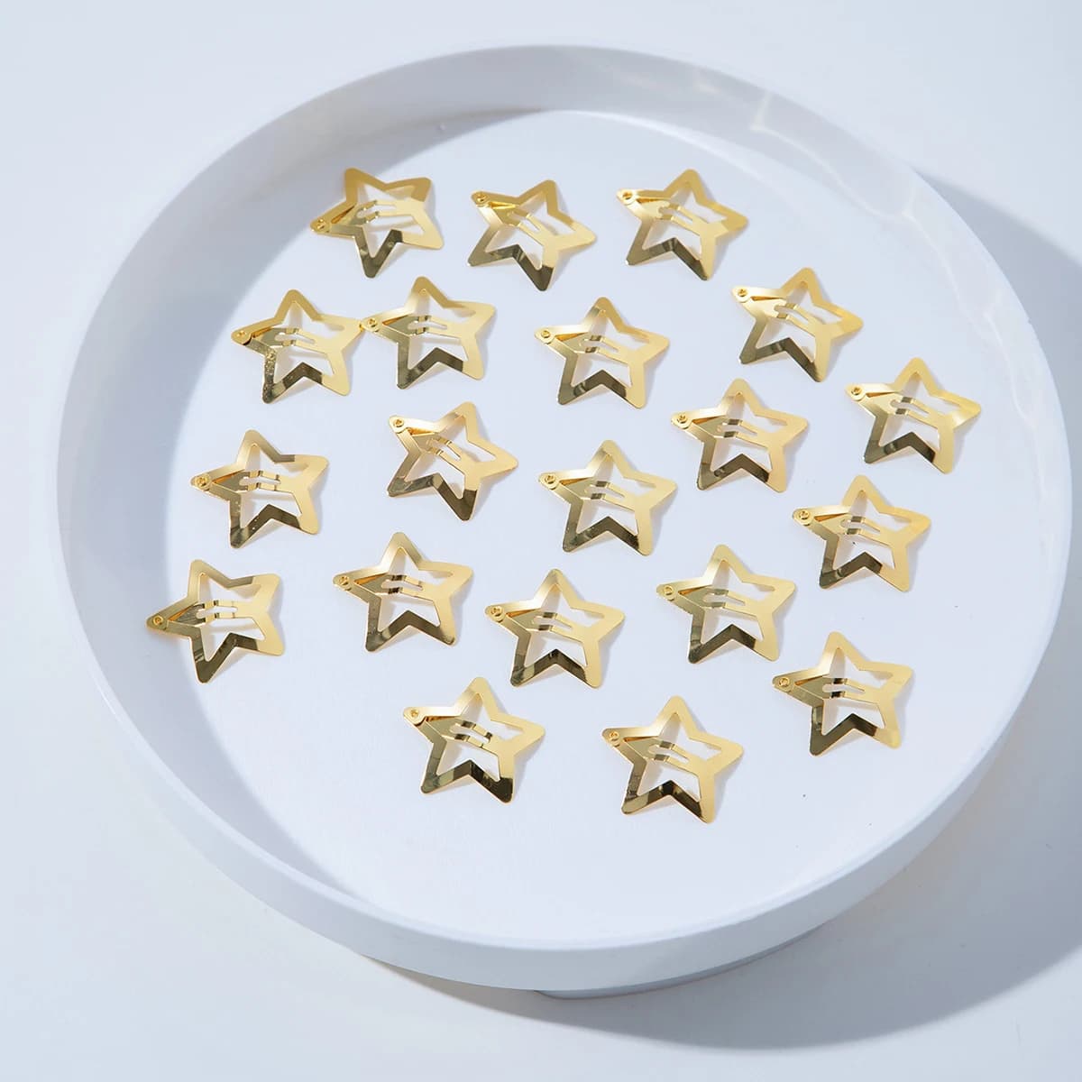 20 PCS Star Shape Pentagram 3cm BB Hairpins Small Sweet Cool Metal Simple Fashion Women Five-pointed Y2k Accessories Hair Clips