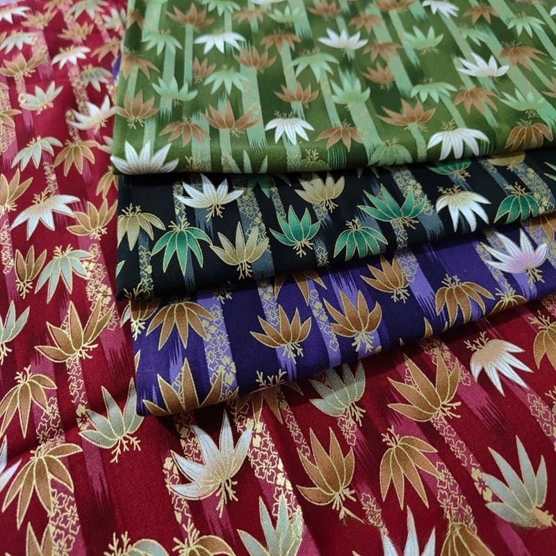 95X150CM Japanese Style Gold Printed Fabric DIY Bags Dresses Fashion Tableclothsdecorative Fabric