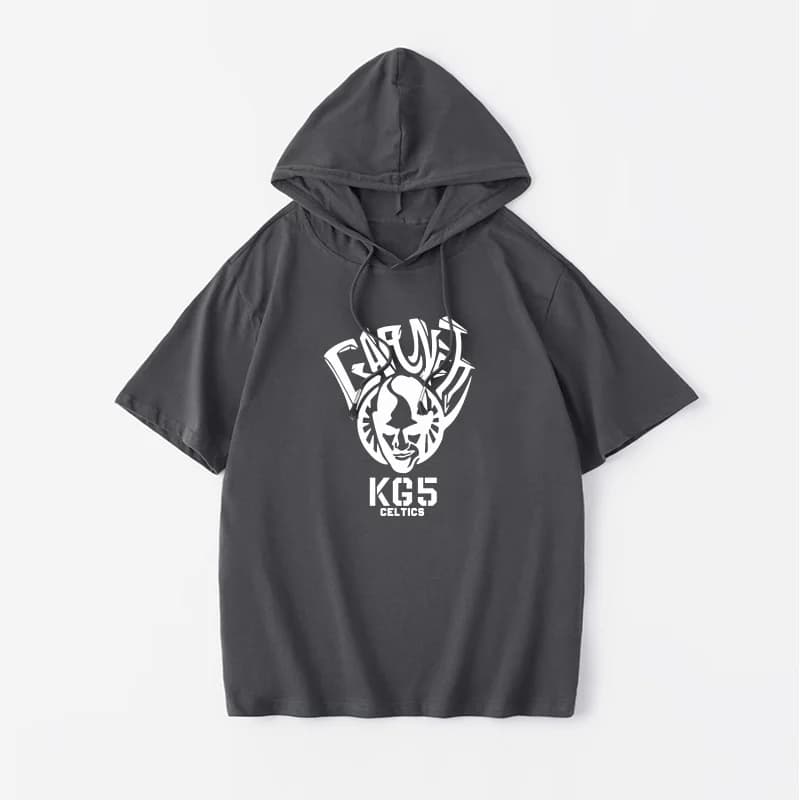 KG Garnett Celtic 5 Maglietta da allenamento per basket, felpa con cappuccio, abbigliamento sportivo, t-shirt in cotone leggero, stile street