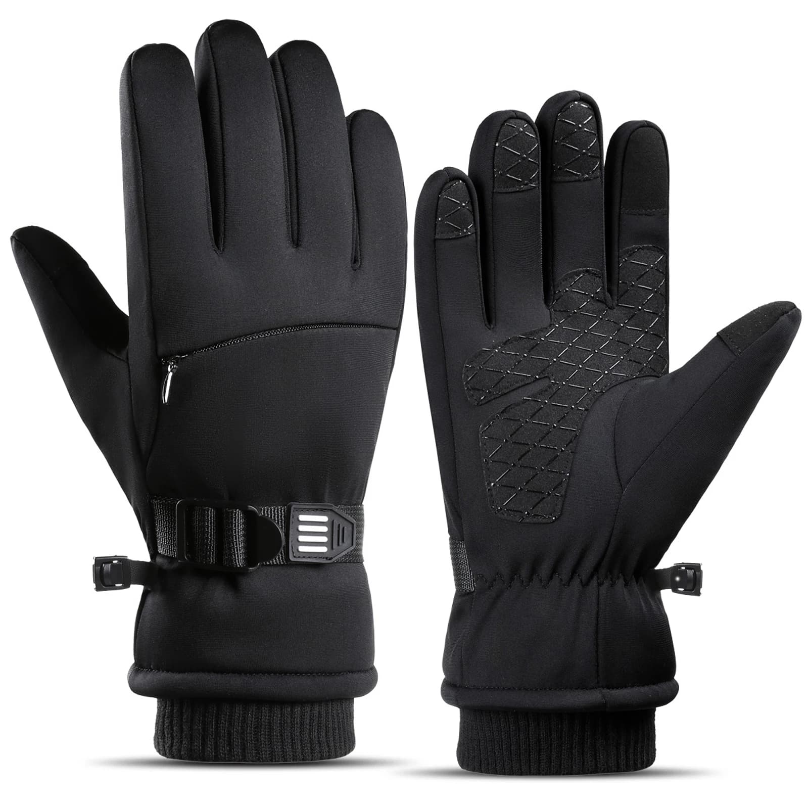 Winter Warm Gloves Rainproof Windproof With Two-Finger Palm Anti-Slip For Ski Riding Gloves Ski Gloves